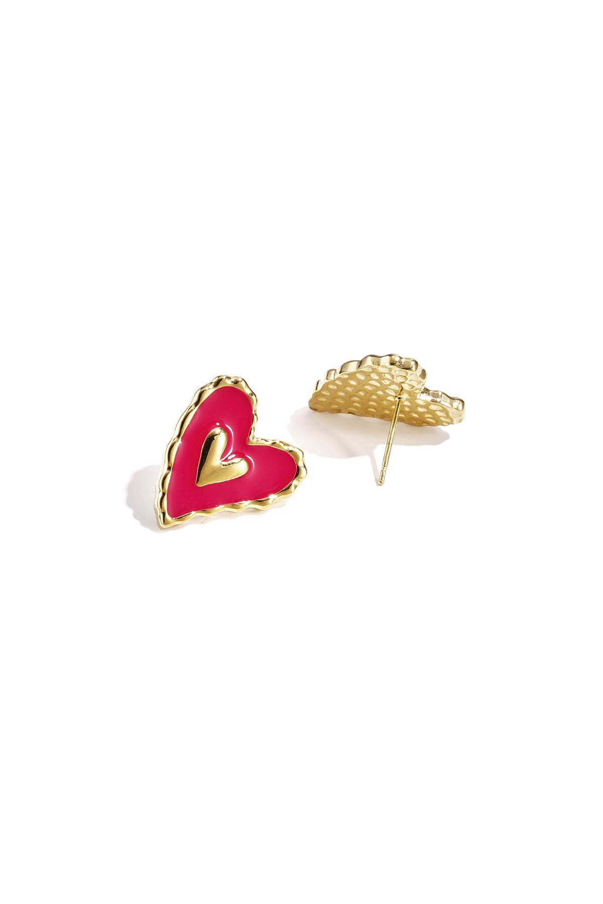 Oorbellen hartje roze